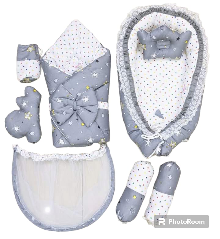 8 pcs/Set New Born Baby Bedding Set Carry Nest