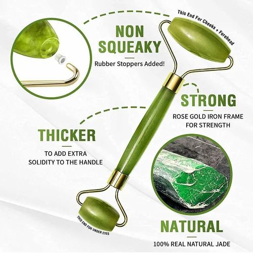 100% Natural Stone Jade Roller & Gua Sha