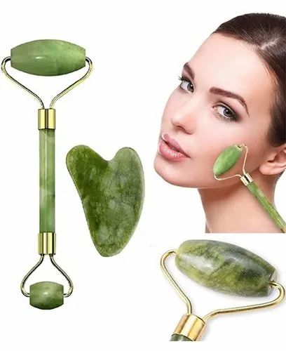 100% Natural Stone Jade Roller & Gua Sha