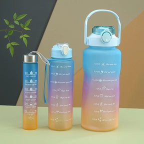 3-piece Set Reusable Sports Water Bottles With  Carrying Handles