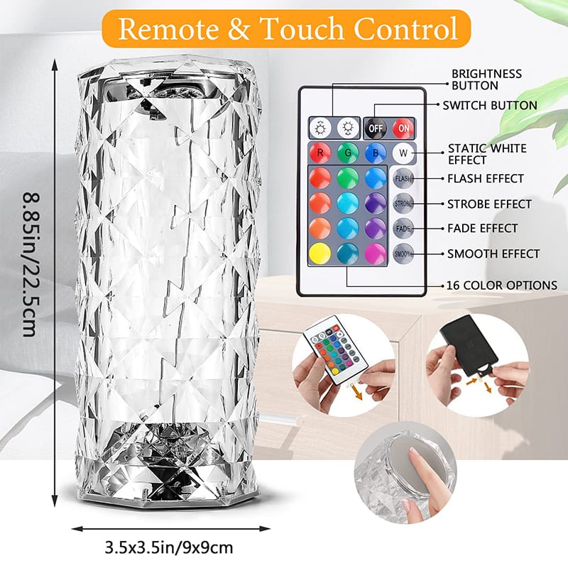 Led Crystal Touch Lamp