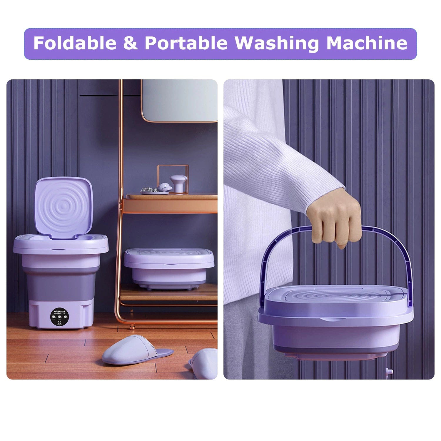 Foldable Mini Washing Machine With Dryer