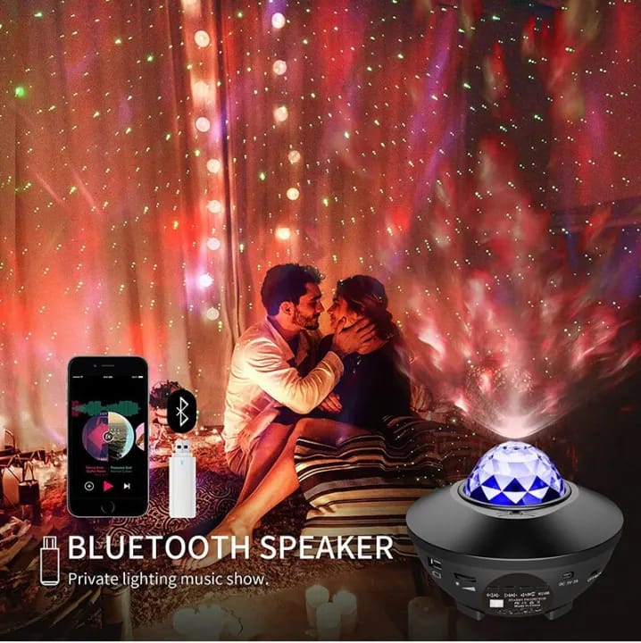 Galaxy Star Projector Night Lamp Bluetooth USB Music Player