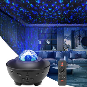 Galaxy Star Projector Night Lamp Bluetooth USB Music Player