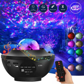 Galaxy Star Projector Night Lamp Bluetooth USB Music Player