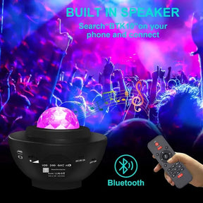 Galaxy Star Projector Night Lamp Bluetooth USB Music Player