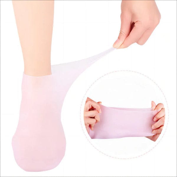 Silicone Gel Moisturizing Socks - Soften Dry Cracked Heels & Smooth Rough Skin.