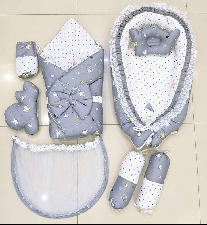 8 pcs/Set New Born Baby Bedding Set Carry Nest