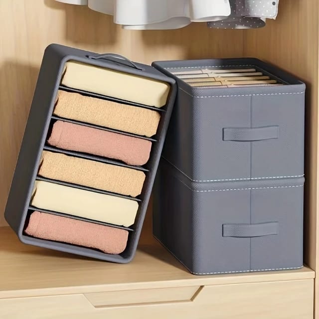 3 Pcs 7 Grids Wardrobe Storage Box