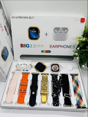 i20 Ultra Smart Watch with Airbuds 7 in 1 set